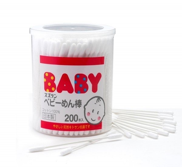 日本 思詩樂 SUZURAN 嬰兒專用棉棒200本