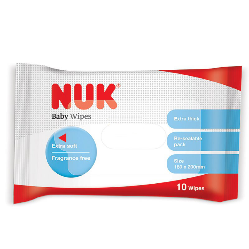 德國NUK超厚特柔嬰兒濕巾（10片裝）