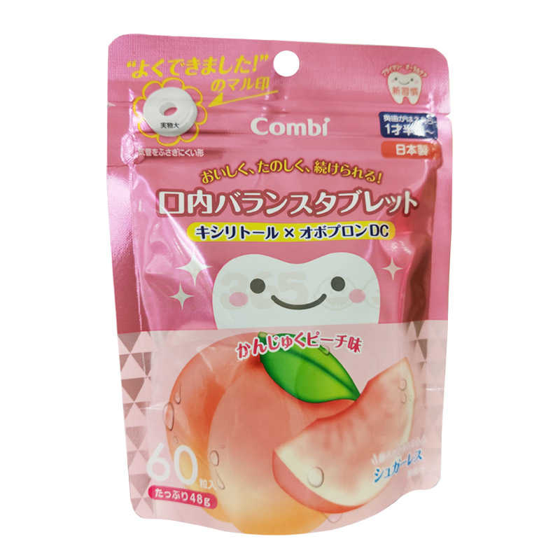 日本 Combi Teteo 健齒糖(桃味)60粒  1歲6月+  