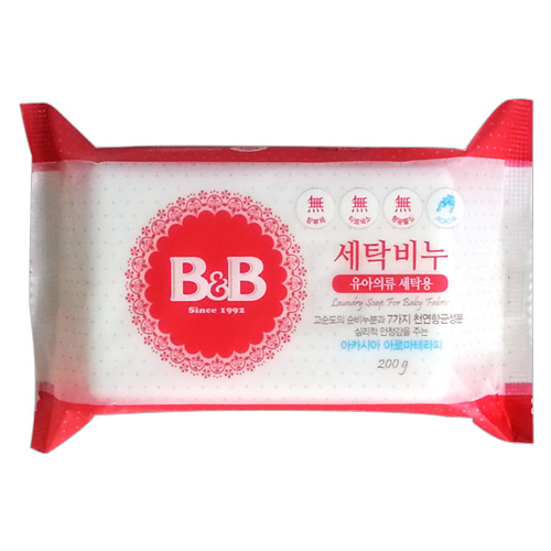 韓國 B&B 嬰幼兒天然洗衣香皂 (洋甘菊味) 200g 初生或以上