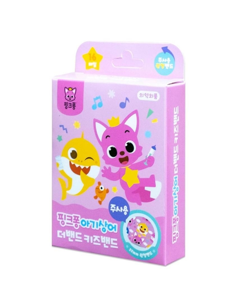 韓國 Pink Fong BABY SHARK 兒童圓形膠布 (16片裝)