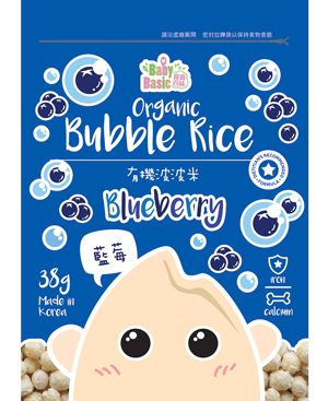 台灣 寶寶百味 有機波波米 藍莓味 38克 6M+