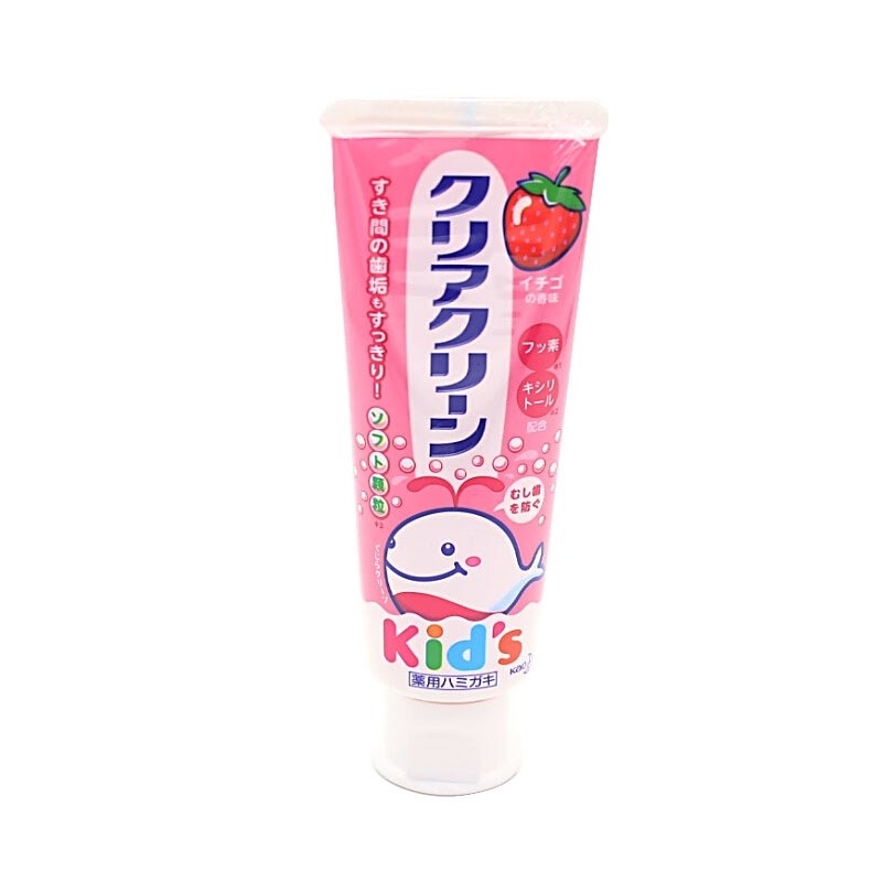 日本 花王 KAO 防蛀牙可兒童牙膏 草莓味 70g 