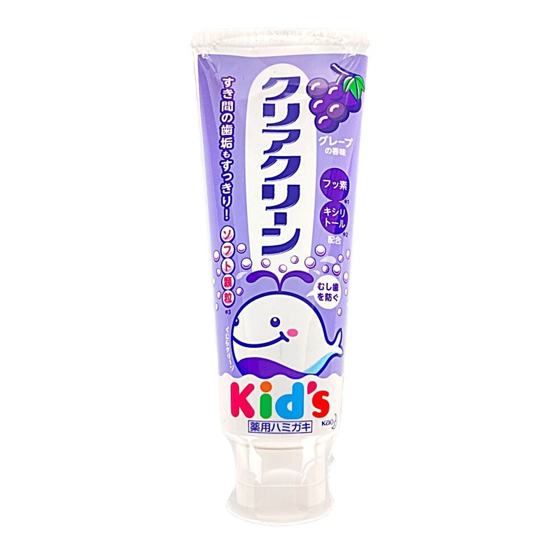 日本 花王 KAO 防蛀牙可兒童牙膏 提子味 70g 