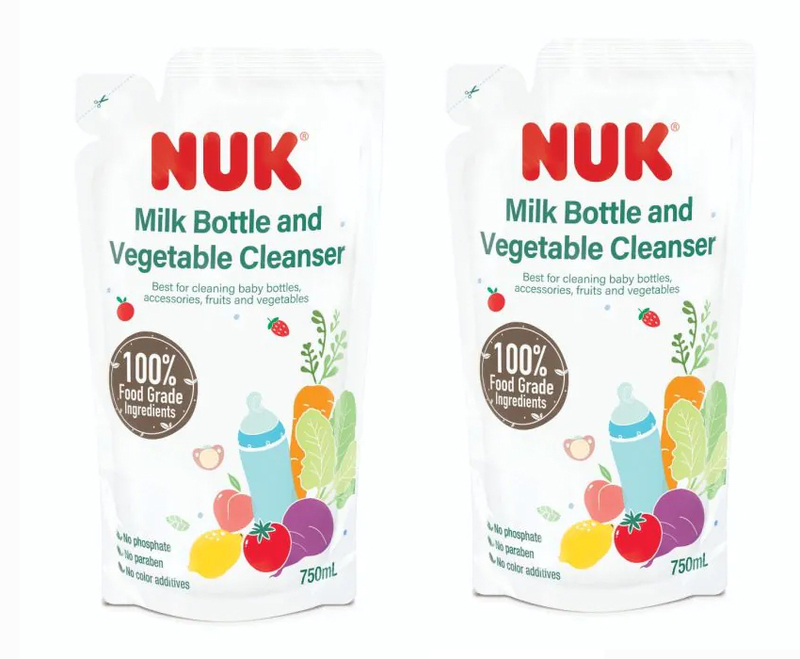 德國NUK 嬰兒洗奶樽蔬果清潔液 補充裝 750ml (2包裝)