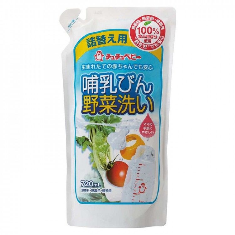 日本 CHU CHU BABY 奶瓶蔬菜清潔液 補充裝