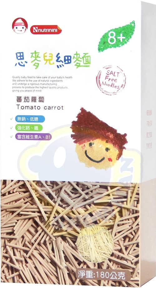 台灣 脆妮妮 無添加 思麥兒 蕃茄蘿蔔細麵 8月+ VIP會員9折