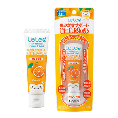 日本Combi Teteo可吞食嬰幼兒啫喱牙膏(橙味)