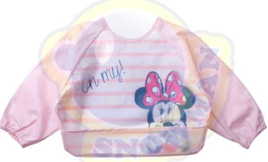 迪士尼 長袖飯衣(間條米妮) 6月~3歲 VIP會員9折