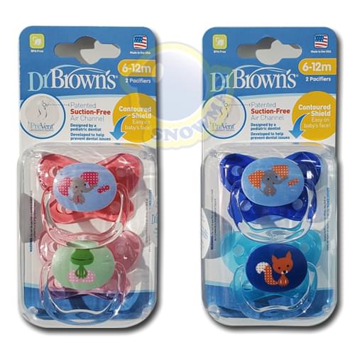 Dr. Brown’s 減壓安撫動物奶咀 2 個裝12m+
