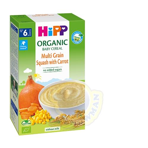 德國 喜寶 HiPP 有機嬰兒胡蘿蔔南瓜多穀物 4月+ 200克