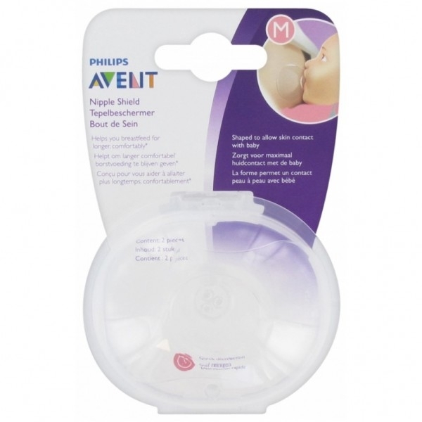 Philips Avent 飛利浦 乳頭哺乳保護罩 矽膠 中碼(21mm) 2件裝