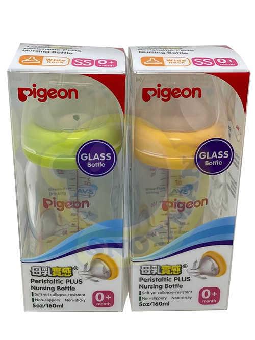 日本 PIGEON 寬口母乳實感 玻璃奶瓶 160ml (港版行貨)