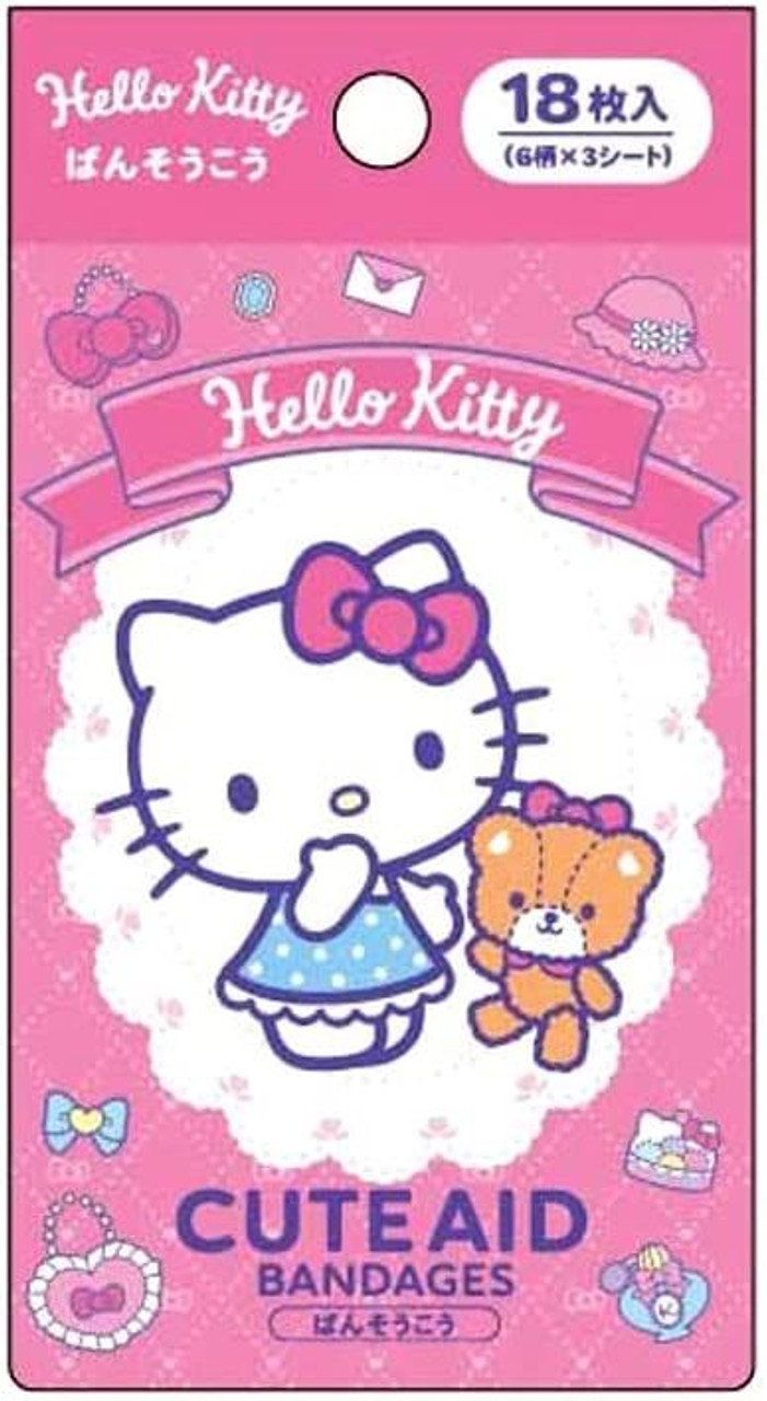 日本SAN日本SANRIO HELLO KITTY Cute Aid藥用膠布 18片RIO MY MELODY AND KUROMI Cute Aid藥用膠布 18片
