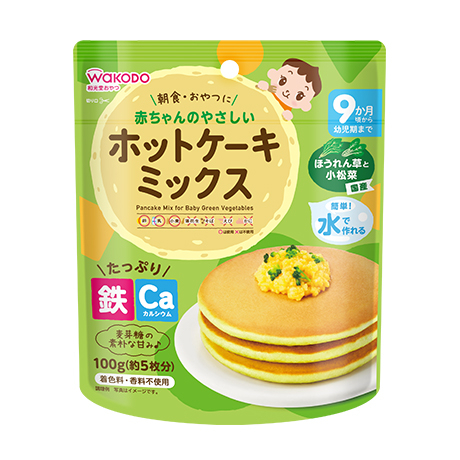 日本 Wakodo 和光堂 班戟粉(菠菜小松菜味) 100g 9月+