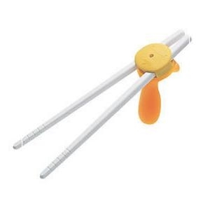 日本 Combi 兒童三階段學習筷子(橙色) 左右手適用 (2歲起) 橙色