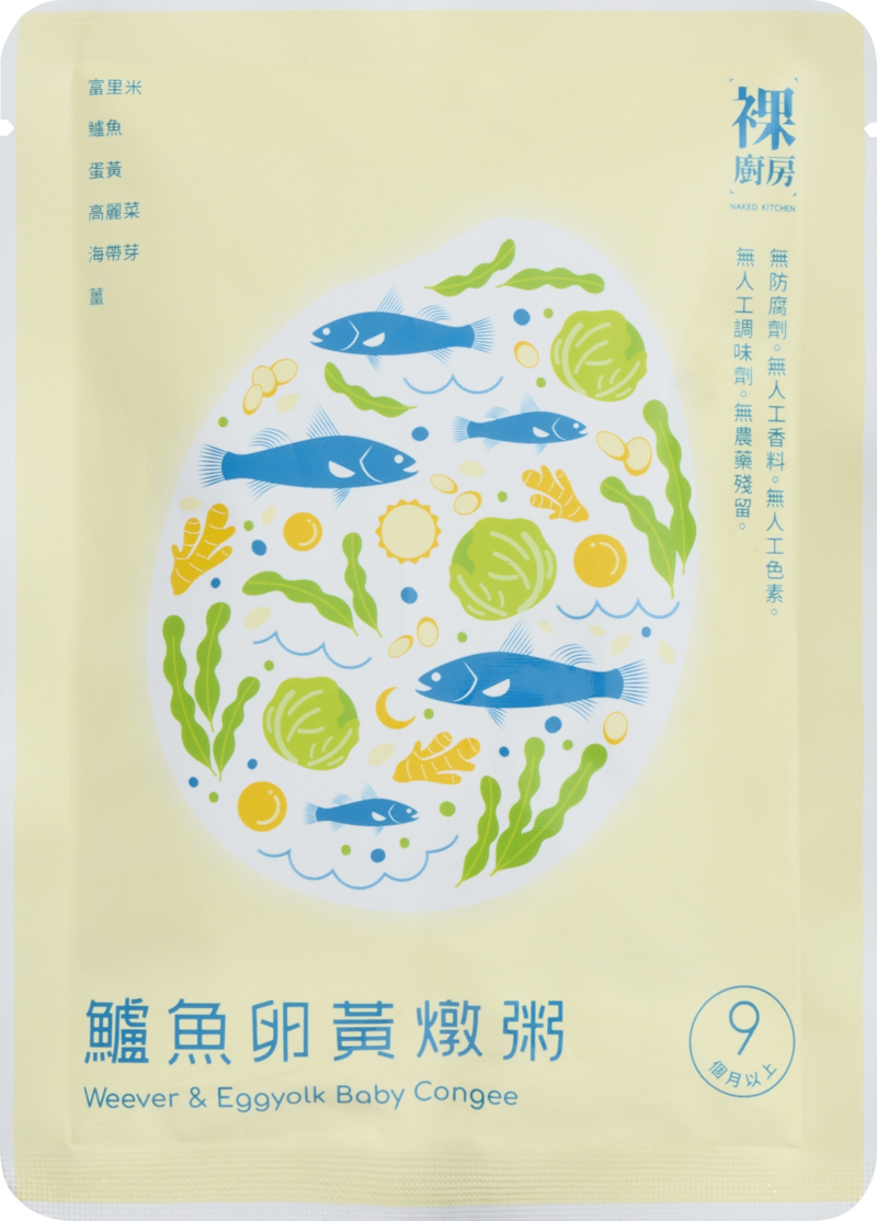 台灣 裸廚房 鱸魚卵黃常溫大寶粥 160g 9個月起