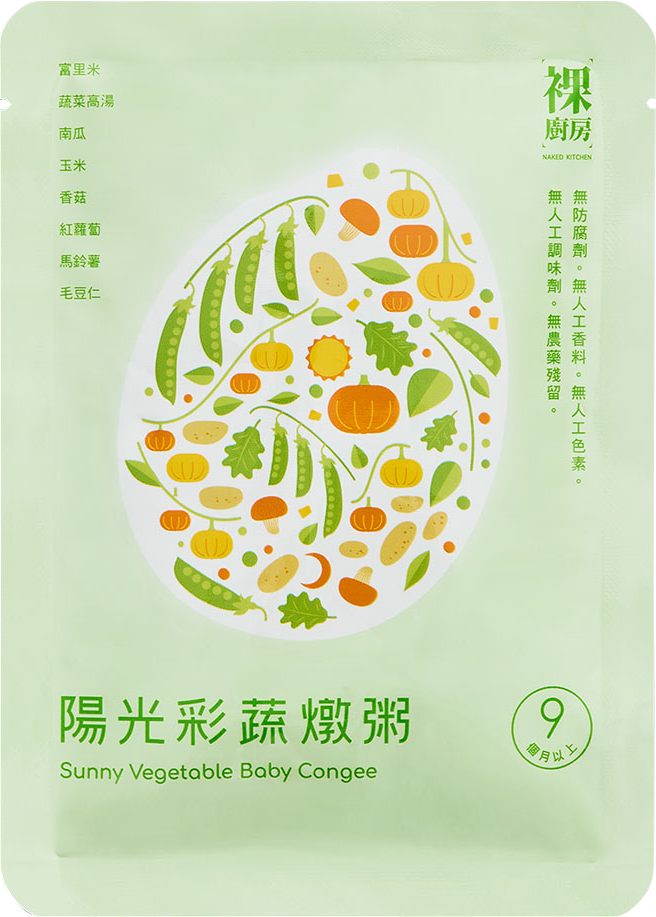 台灣 裸廚房 陽光彩蔬大寶粥 160g 9個月起