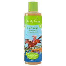 英國 Childs Farm 有機 3 合 1 游泳 洗頭護髮/沐浴露 草莓薄荷 (去氯氣) 250ML