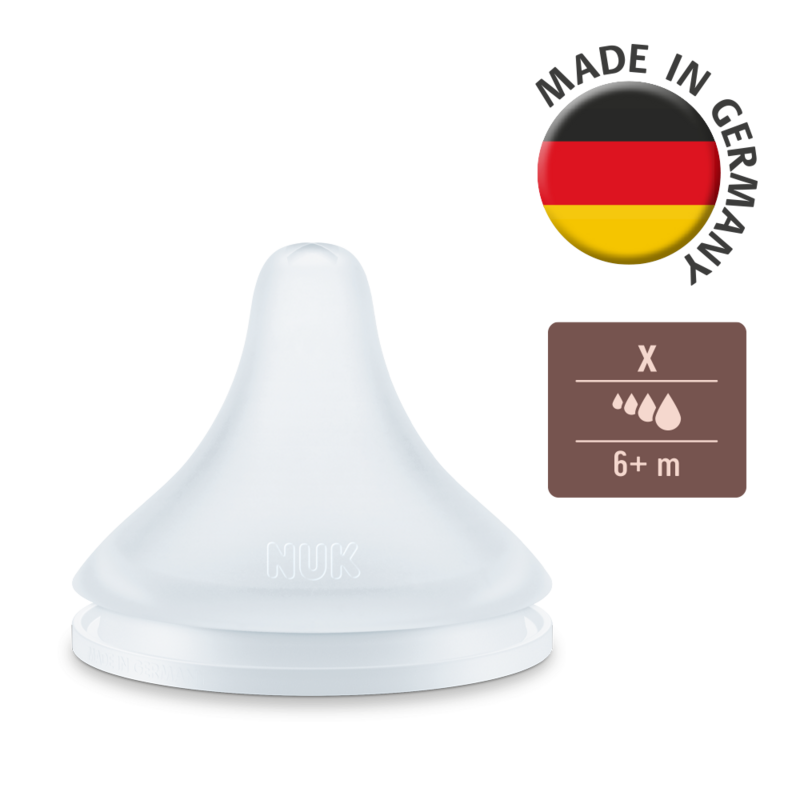 德國 NUK Perfect Match超柔母感矽膠奶嘴2個裝 (X字孔調節流量) (預訂品) VIP會員9折