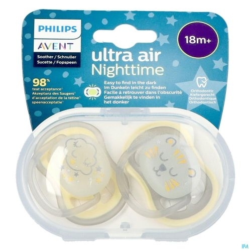 Philips Avent 飛利浦 安撫夜光奶嘴 - 2個裝 18M+ VIP會員9折