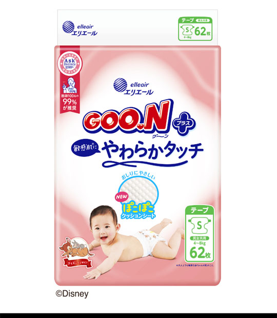 日本 GOON 大王 敏感肌 S碼片 62片裝
