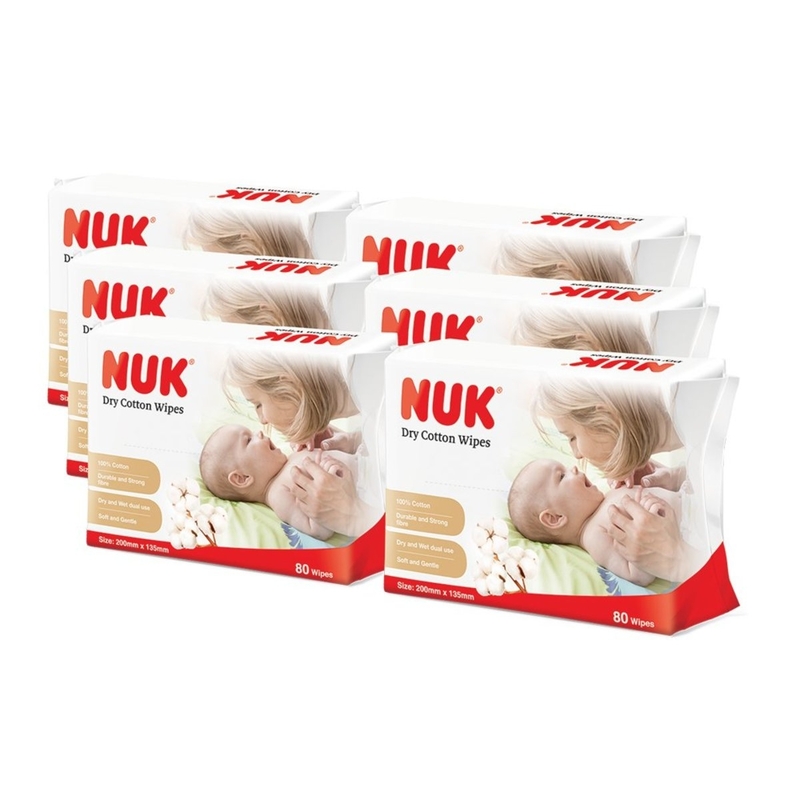 (預售優惠) NUK - 嬰兒棉柔巾 (80片裝 x 20包)
