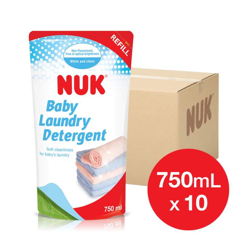(預售優惠)NUK - (原箱) 嬰兒洗衣液 (750mL x 10包)