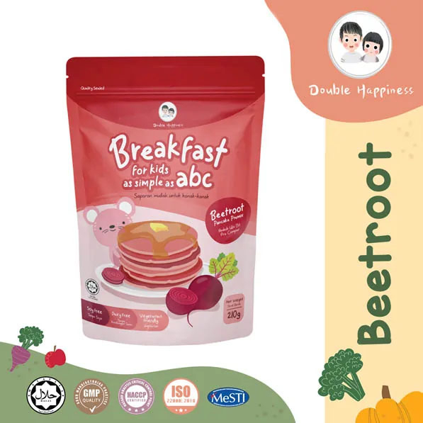 新加坡 Double Happiness 囍麥甜菜根鬆餅預拌粉 210g 8個月起 #會員9折