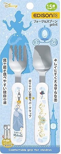 日本 EDISON KJC  幼兒餐具 灰姑娘  1.5歲起 #會員9折
