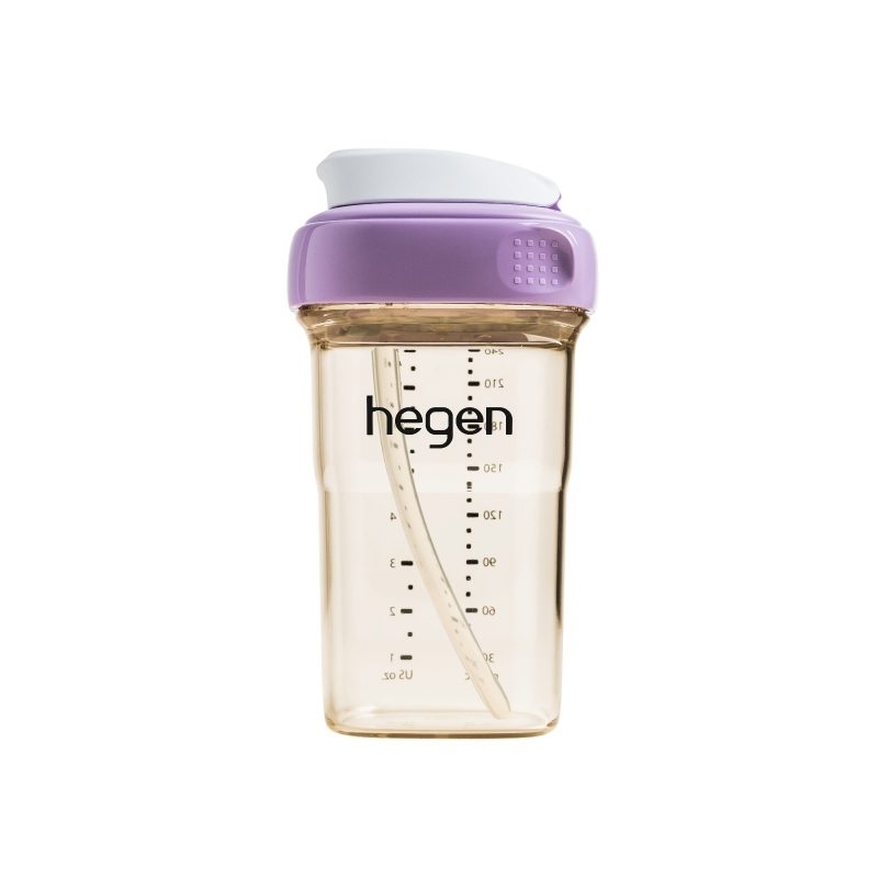 Hegen - PCTO™ PPSU方圓型寬口飲管杯 240ml / 8oz (紫色) #會員9折