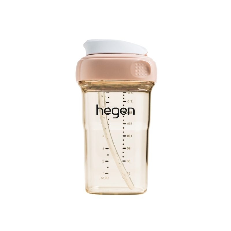 Hegen - PCTO™ PPSU方圓型寬口飲管杯 240ml / 8oz (粉色) #會員9折