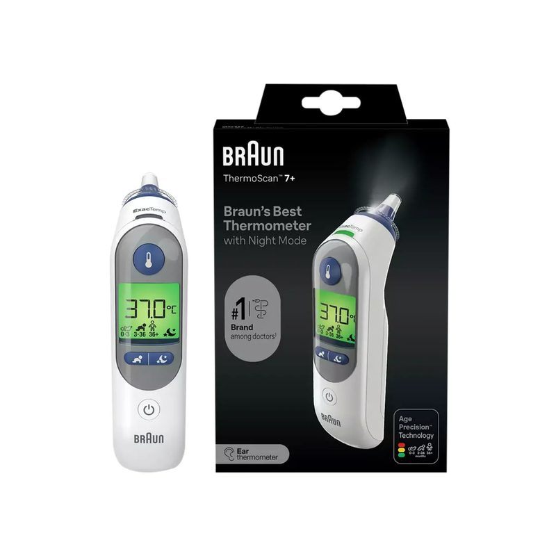 Braun 百靈ThermoScan 7+ 紅外線耳溫槍IRT-6520 帶小夜燈