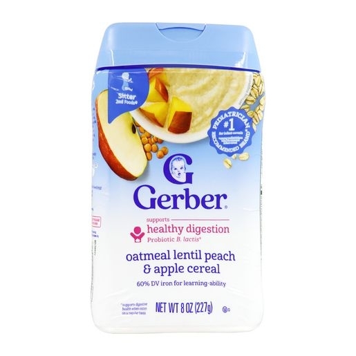 美國Gerber 米糊(蘋果蜜桃燕麥)227g 6個月起  會員9折