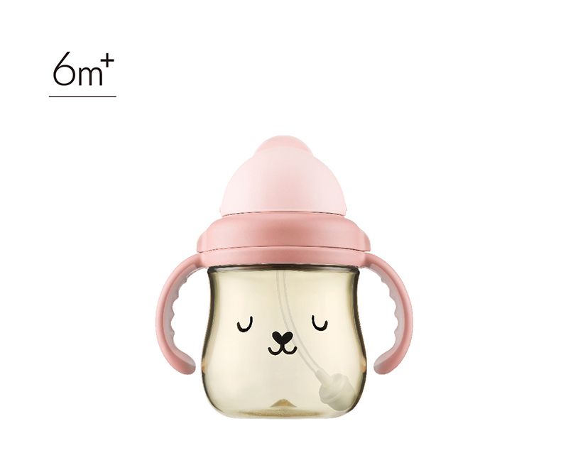 台灣 SIMBA 小獅王好樂飲PPSU防漏滑蓋學習水杯 250ml  悠悠粉 #會員9折