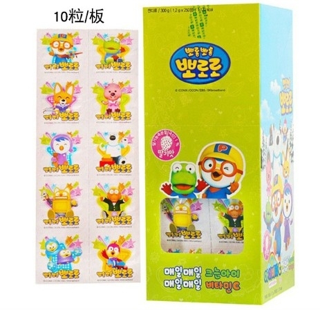 韓國 PORORO 草莓維他命C糖 10粒 3歲起 #VIP會員