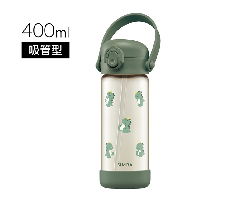 台灣 SIMBA 小獅王鉑金PPSU兒童吸管順順杯400ml-恐龍 #VIP會員九折