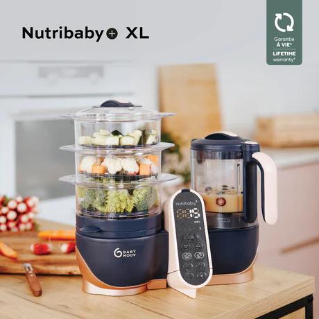 Babymoov Nutribaby(+) XL 6合1 蒸煮食物攪拌調理機 - 紅銅色寶藍 (贈品：Babybols 食物儲存碗 180ml x 6)
