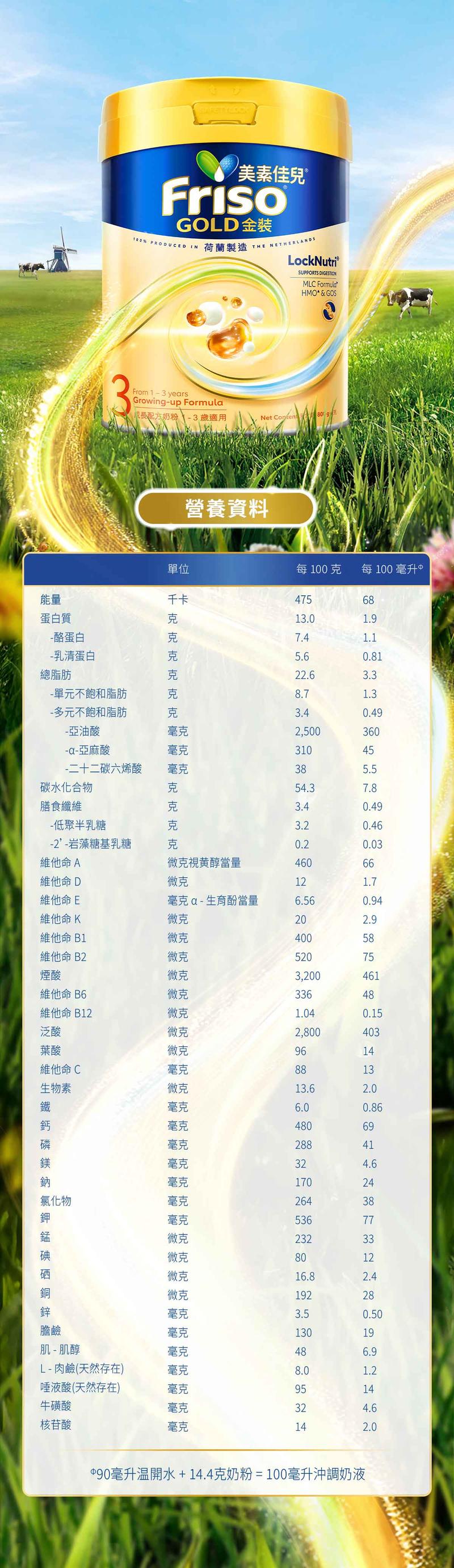 荷蘭美素佳兒®金裝3 號 (800g)